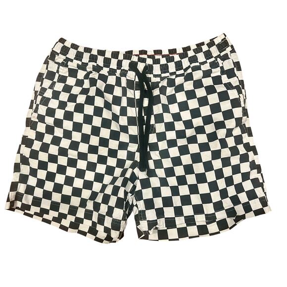 Vans Men’s Checkered Shorts M white black - Picture 3 of 7